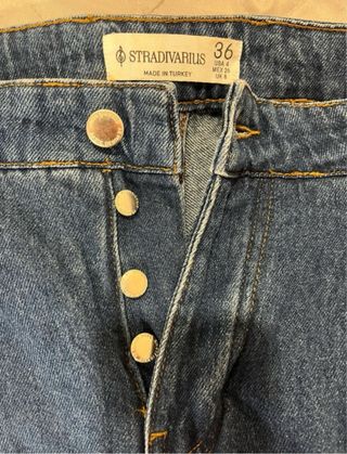 Pantalón ancho denim azul oscuro