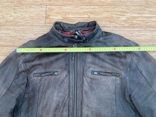 Cazadora de cuero Trapper Talla 52 Marrón