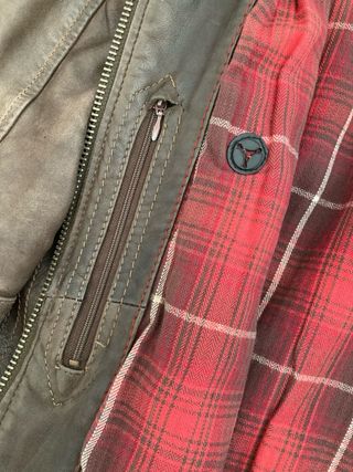 Cazadora de cuero Trapper Talla 52 Marrón