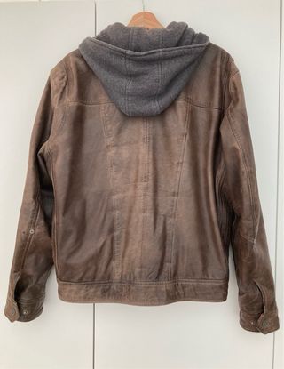 Cazadora de cuero Trapper Talla 52 Marrón