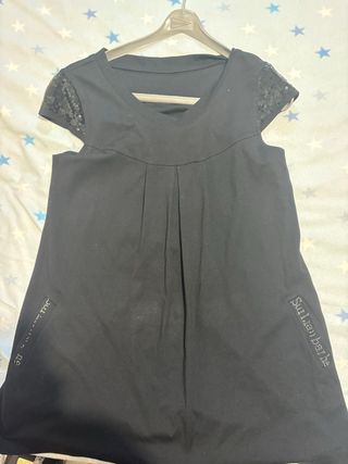 Vestido negro fiesta lentejuelas