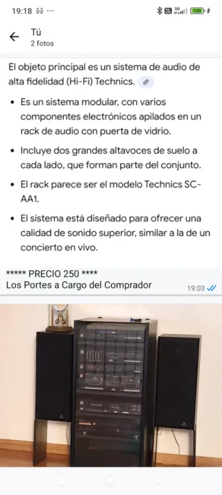 Sistema Hi-Fi Technics SC-AA1