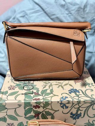 Bolso de piel marrón nuevo