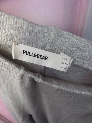 Pantalón de punto gris Pull&Bear