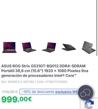 Portátil Gaming ASUS ROG STRIX G