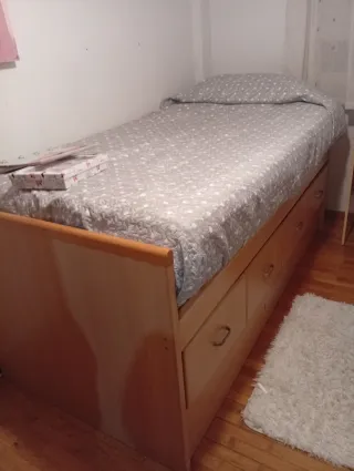Cama nido con cajones madera