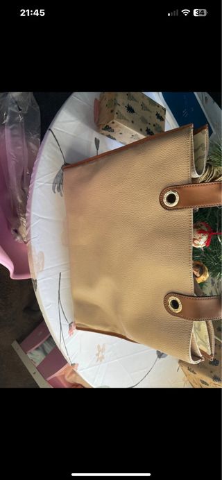 Bolso Tous Beige y Marrón