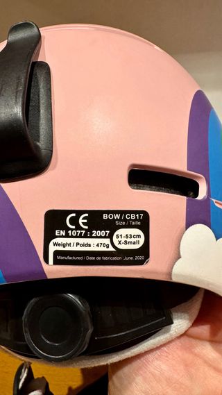 Casco de esquí infantil rosa CÉBÉ