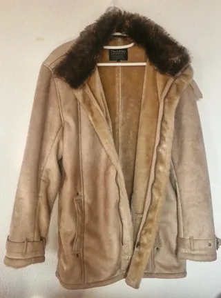 Abrigo elegante Thruxton beige y marrón