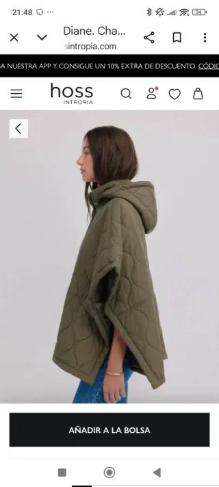 Chaqueta Hoss Intropia capa acolchada verde