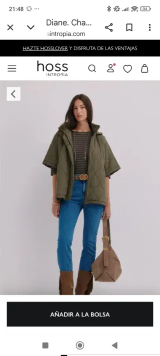 Chaqueta Hoss Intropia capa acolchada verde