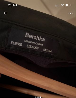 Giacca similpelle nera