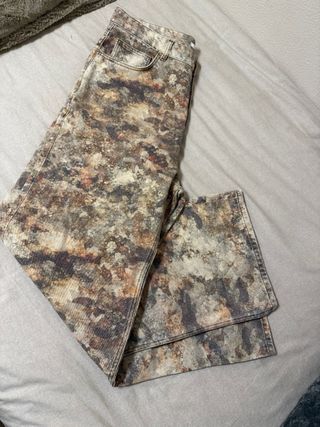 Pantalón Zara Estampado Multicolor