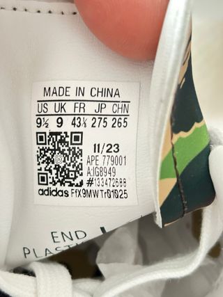 Adidas Stan Smith x BAPE Talla 43