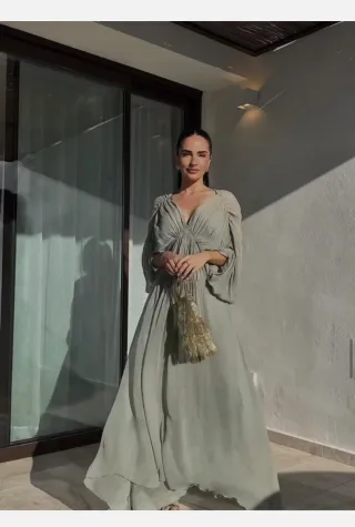 Vestido drapeado ZARA