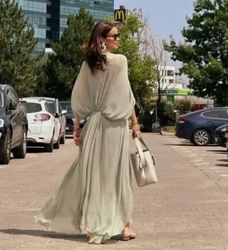 Vestido drapeado ZARA