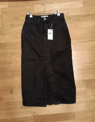 Falda vaquera larga Mango