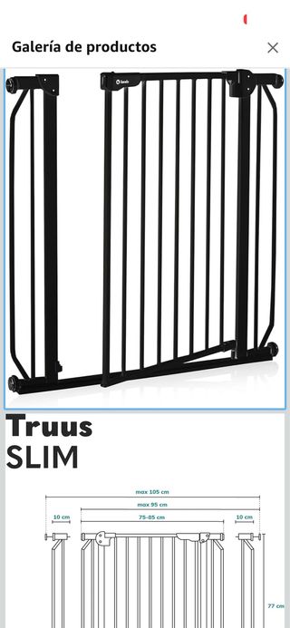 Barrera de seguridad negra Truus SLIM