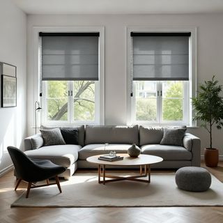 Estor enrollable gris 160x180