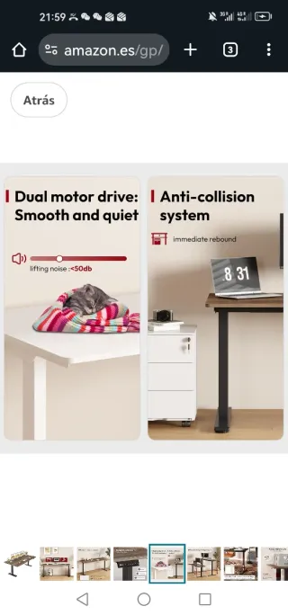 Escritorio Elevable 200x80cm