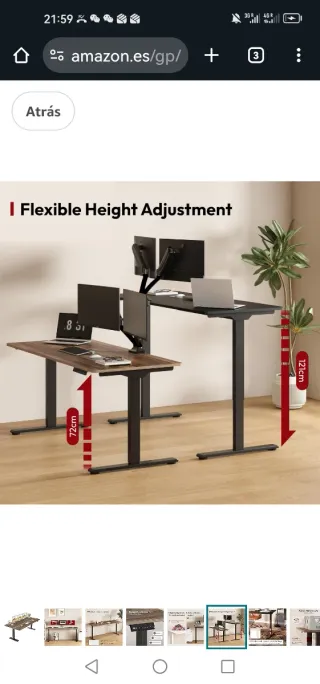 Escritorio Elevable 200x80cm