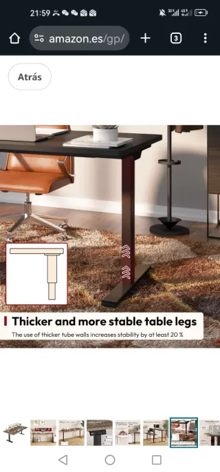 Escritorio Elevable 200x80cm