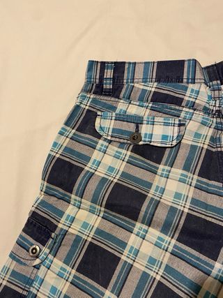 Pantalón corto de cuadros de hombre