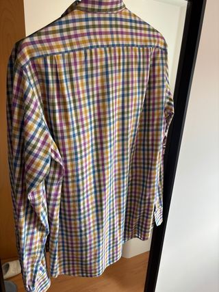 Camisa Carolina Herrera cuadros multicolor Talla M