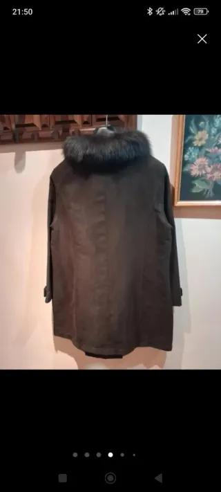 Chaquetón ante mujer T44 cuello pelo