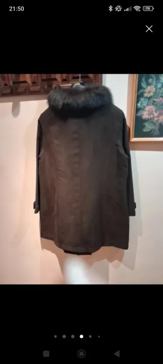 Chaquetón ante mujer T44 cuello pelo