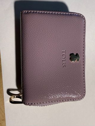 Cartera monedero Tous morada y dorada