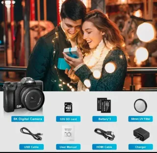 Fotocamera Digitale 5K - 48MP, AF, Stabilizzazione