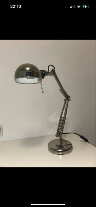 Lámpara de escritorio Pixar plateada