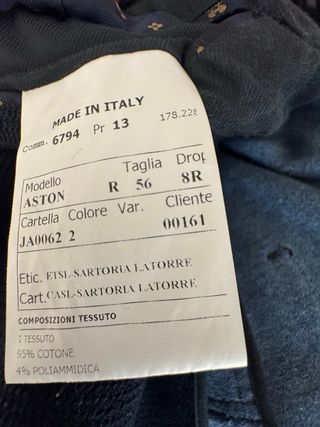 Giacca sartoriale uomo La Torre