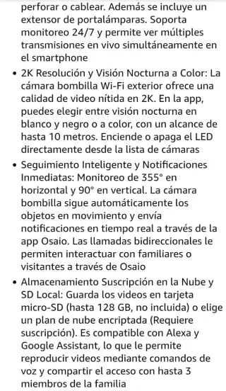 Cámara GNCC Outdoor Cam 2K HDR