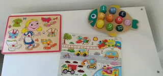 3 Puzzles de madera infantiles