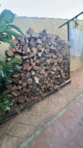 Leña para chimenea o barbacoa
