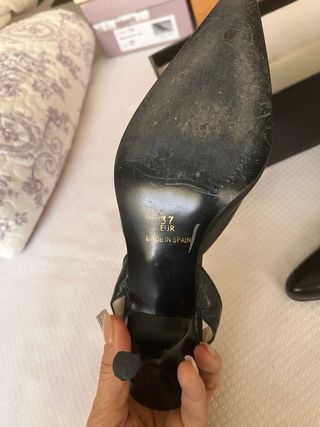 Zapatos de tacón negros talla 37