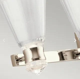 Lámpara de pared cristal y metal