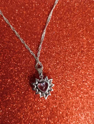 Set gioielli argento 925 cuore rosa