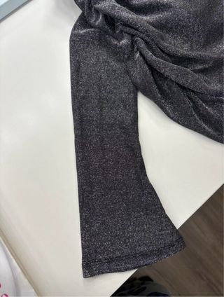 Vestido fiesta plateado brillo