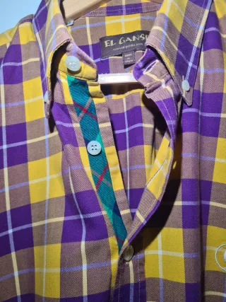 El Ganso Purple & Yellow Check Shirt 42