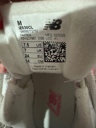 New Balance bebé niña n24