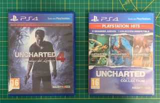 Lote Uncharted 4 y Colección Nathan Drake PS4
