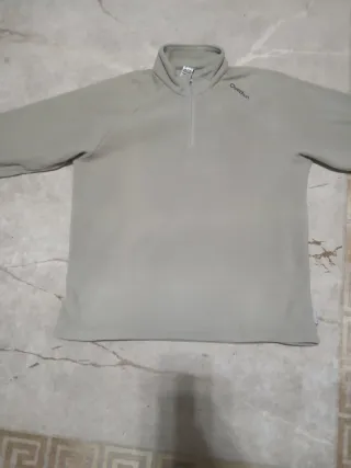 Felpa Quechua Grigia Mezza Zip