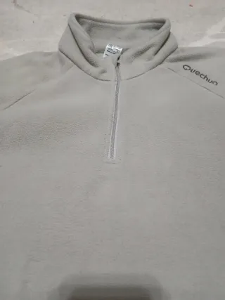 Felpa Quechua Grigia Mezza Zip
