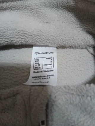 Felpa Quechua Grigia Mezza Zip