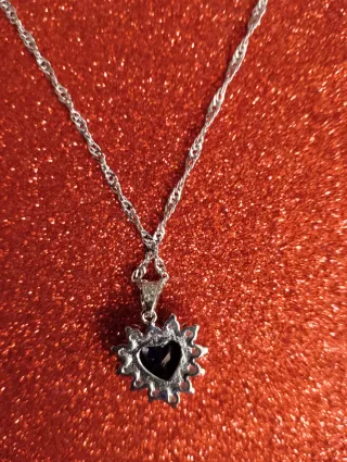 Set gioielli cuore blu argento 925