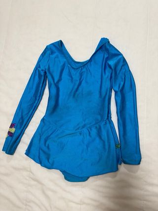 Maillot Gimnasia Flores Lentejuelas 10-12 Años