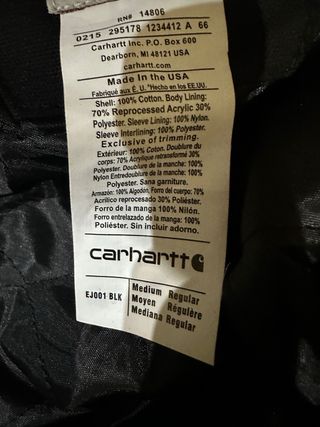 Chaqueta Carhartt Active Rework Negra